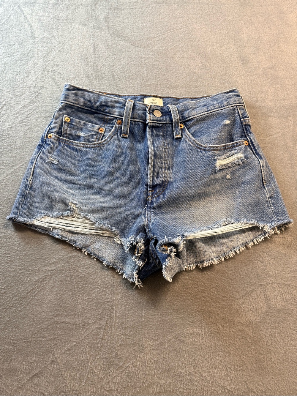 Levi's - 501 Distressed Denim Cutoff Shorts - Blue - NWOT